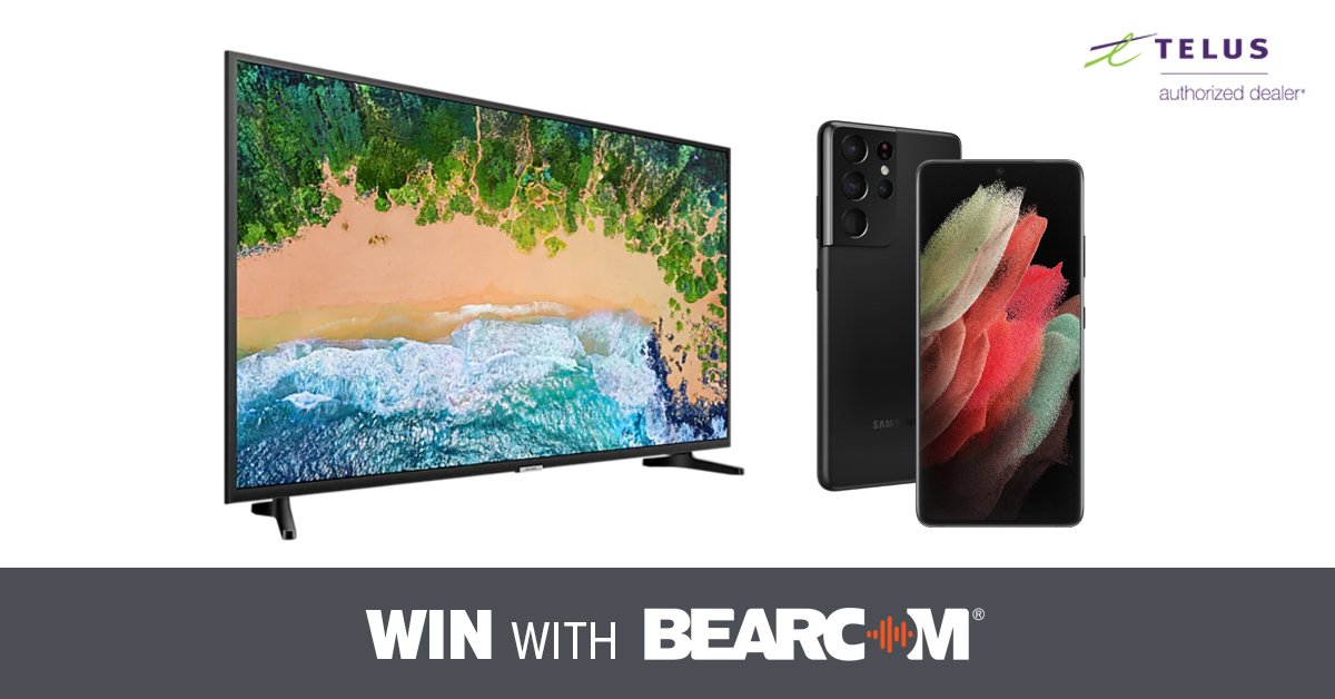 Purchase any Samsung product from our #RedDeer or #GrandePrairie branches and be entered in a draw for your chance to WIN a Samsung 55” Smart 4K UHD TV. Contest only available at BearCom! See store for details. bearcom.ca/solutions/phon…