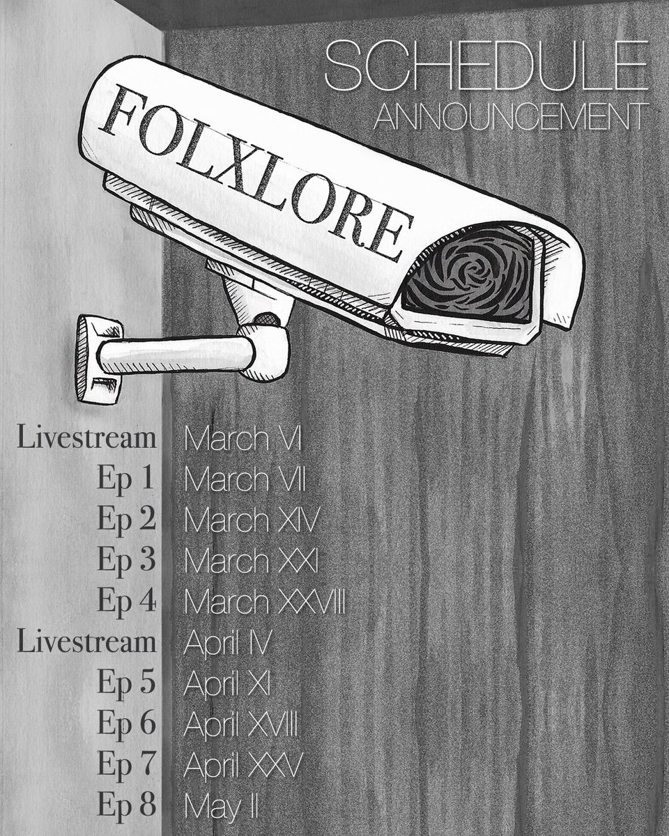 FolxlorePod's tweet photo. SCHEDULE ANNOUNCEMENT!
#Folxlore is returning March 7th for 8 episodes, releasing an episode every Sunday until May 2nd. We’ll have a mid-season break on April 4th, where instead we’ll be doing an extra special livestream! https://t.co/19UHHBRFNR