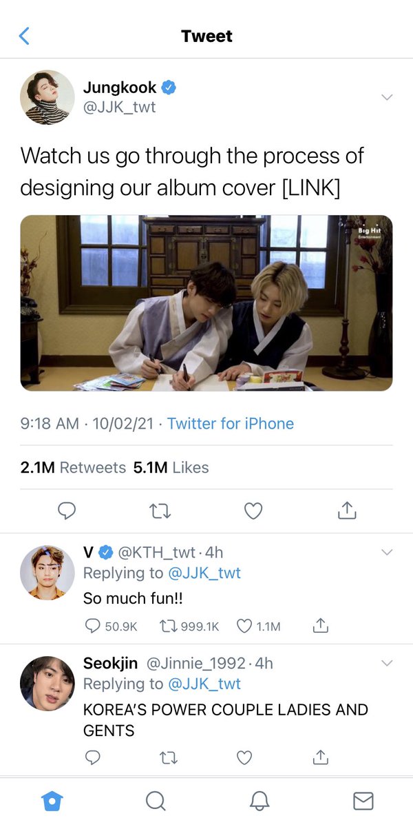  #taekook au where Jungkook and Taehyung have fan accounts for each other, but no one knows it’s them.