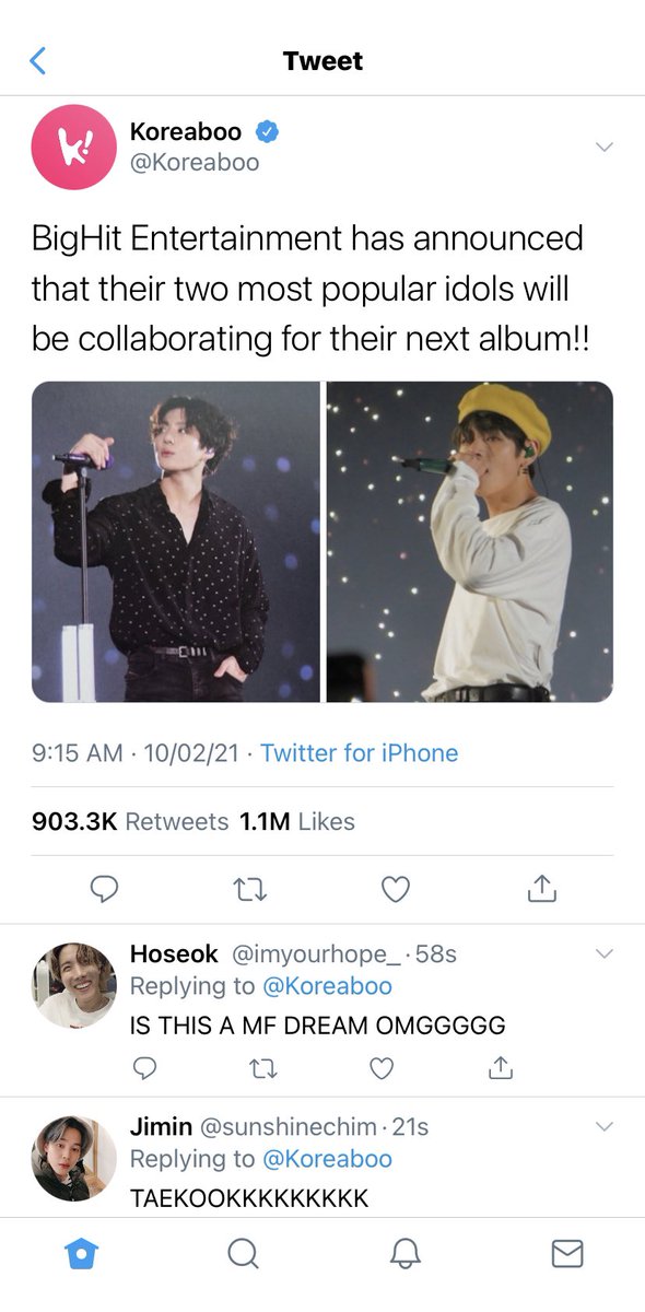  #taekook au where Jungkook and Taehyung have fan accounts for each other, but no one knows it’s them.