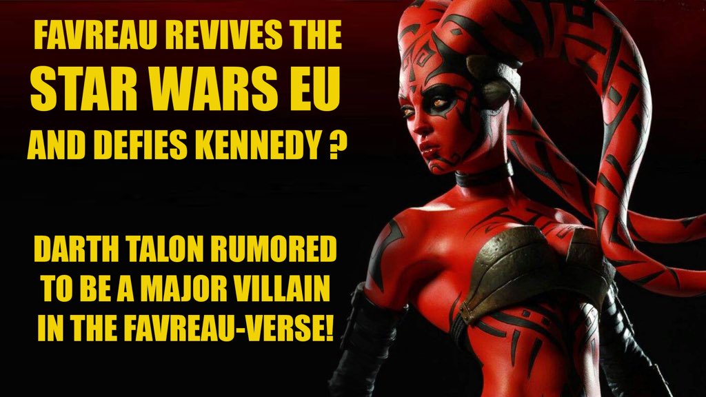 Darth Talon, the popular EU character, is poised to become the next big villain in the Star Wars Favreau-verse according to a new rumor. Does this mean Favreau is not only saving Star Wars, but the EU as well? #starwars #darthtalon #jonfavreau youtu.be/WOsV_Z3bURs