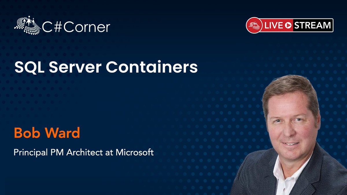 CsharpCorner's tweet image. Did you miss @bobwardms session on &quot;SQL Server Containers&quot; at SQL Server Virtual Conference?

You can now watch it here: bit.ly/3rECqKr

#SQLServer #SQL #SQLConference #sqldatabase #sqldba #sqlserver2019 #sqlqueries #sqlfamily #CsharpcornerLive  #csharpliveshow