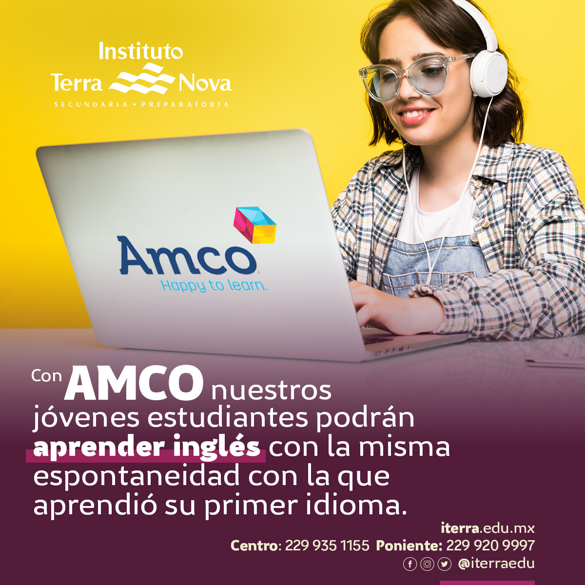 iterraedu's tweet photo. ¡𝐏𝐫𝐨𝐧𝐭𝐨 𝐝𝐢𝐬𝐟𝐫𝐮𝐭𝐚𝐫𝐞𝐦𝐨𝐬 𝐝𝐞 𝐥𝐚 𝐞𝐱𝐩𝐞𝐫𝐢𝐞𝐧𝐜𝐢𝐚 𝐀𝐌𝐂𝐎! ⁣⁣

A partir del ciclo escolar 2021-2022 nuestros jóvenes de secundaria y preparatoria podrán aprender el idioma inglés de una manera divertida e interactiva 💻💬👨‍🎓 https://t.co/zVYppquEq9