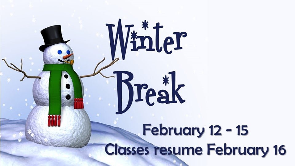 STCLAIRTEC's tweet photo. TEC will be closed February 12-15 for mid-winter break. Classes resume Tuesday, February 16th. https://t.co/zmrOguUaI9