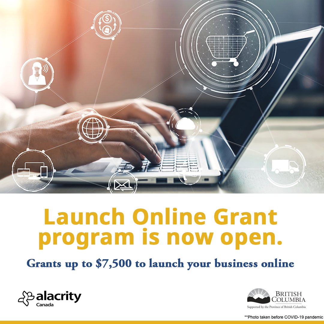 ICET_BC's tweet photo. 25% of grant funds for the #BC #LaunchOnlineGrantProgram are dedicated to Indigenous and regional businesses. Improve your online marketing, systems and sales. Find out if you’re eligible and, don't wait, apply today! https://t.co/lwWSF1XoTU #RecoveryGrants https://t.co/6E50N4eWAb