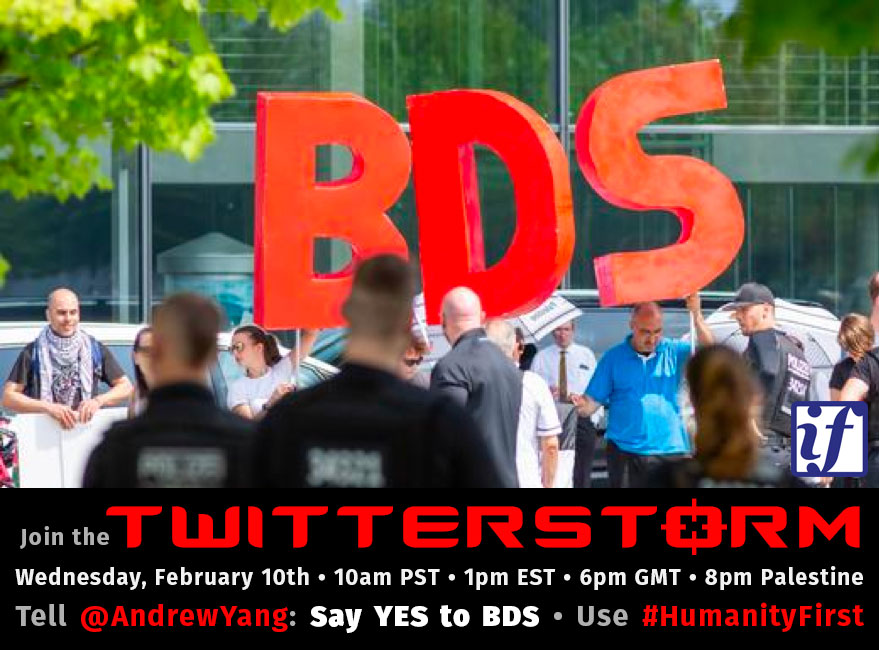 Hey, who needs the Tweet Sheet for today's Twitterstorm? Let's tell Andrew Yang to support BDS!

@RAlnjj
 
@SJPUIUC
 
@Banbasdaughter
 
@PhnxValleyBoyz
 
@Densnij
 
@yungcuppaT
 
@YousefMunayyer 

@Pal_action
 
@accouder
 
@HumanitarianPR
 
@AlanCol83626003
 
@ChristineJameis