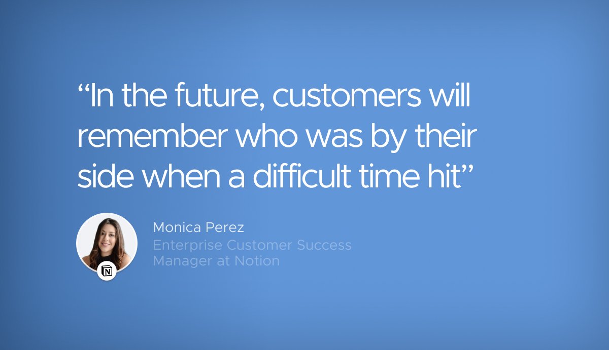 <a href="/monicaperezCSM/">Monica Perez</a> from <a href="/NotionHQ/">Notion</a> 

#customerexpirience #COVID19