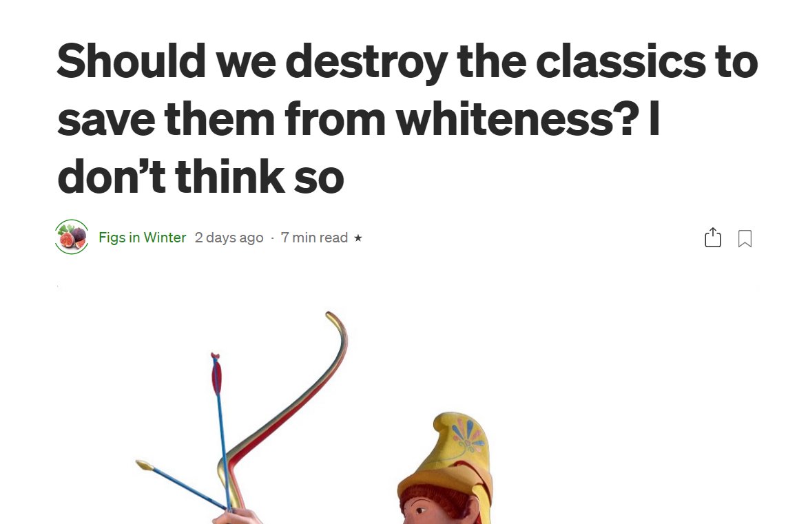 NYT article about  @platanoclassics: "He wants to save the Classics From Whiteness." White prof responding: "He wants to destroy the classics."