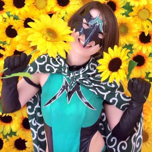  Hyper Misao with sunflowers  