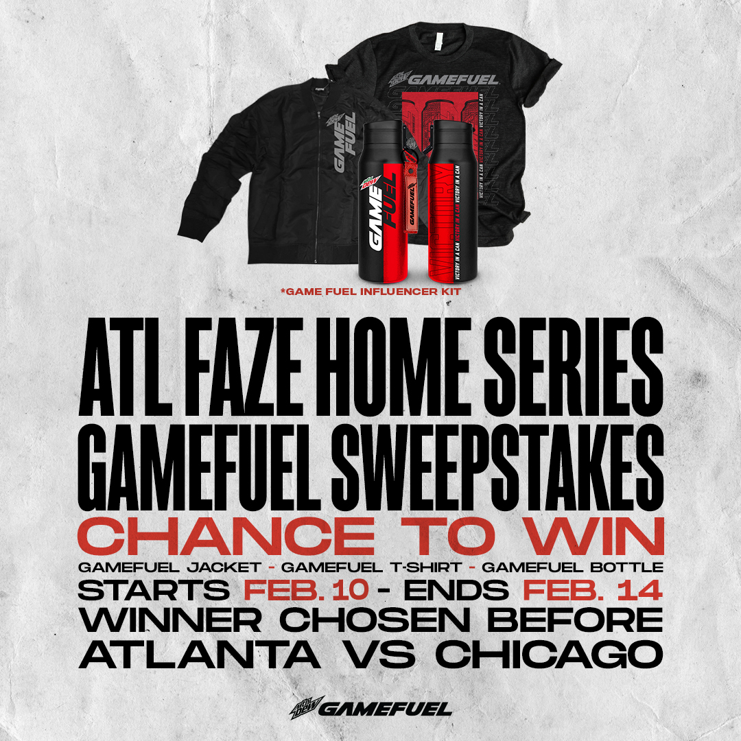 Want to stay Fuel'd Up this season during <a href="/CODLeague/">Call of Duty League</a> matches? Now's your Chance. 

Enter for a chance to win 1 OF 2 @GameFuel Influencer Kits!
ENTER HERE: gleam.io/apmVC/atlanta-…

(US residents 18+. Ends 2/14/21) 
RT ❤️🖤

#gamefuelpartner | #EZAF