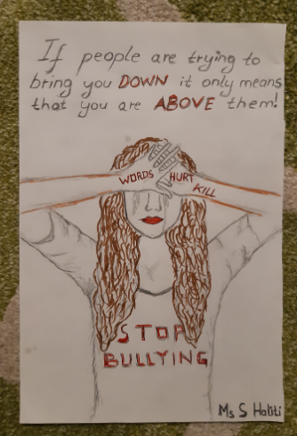 RoeGreenJS's tweet photo. It is not just our pupils getting creative this week. Check out this artwork from Ms Haliti! #RGJS https://t.co/HyrvGKenYl
