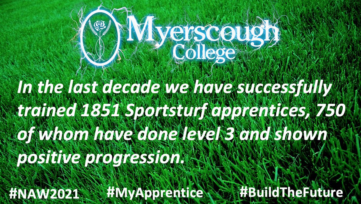 It's amazing to look back and see the number of apprentices who have trained in Sportsturf with our team of work based tutors <a href="/MyerscoughColl/">Myerscough College & University Centre</a> 🙌😎
#NAW2021 #BuildTheFuture