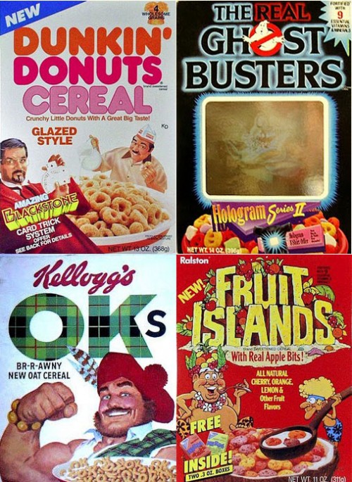 Baldassano's tweet photo. So much fin thinking back on the foods of yesteryear.. Remember any of these?  Kellog's BRAWNY OK's..  Literally took the Brawny papert Towel guy, put him in Scottish Garb, and stuffed Raw oats down your throat so you would shit like a horse..  #MmmMMGood https://t.co/sk2zlHyPeT