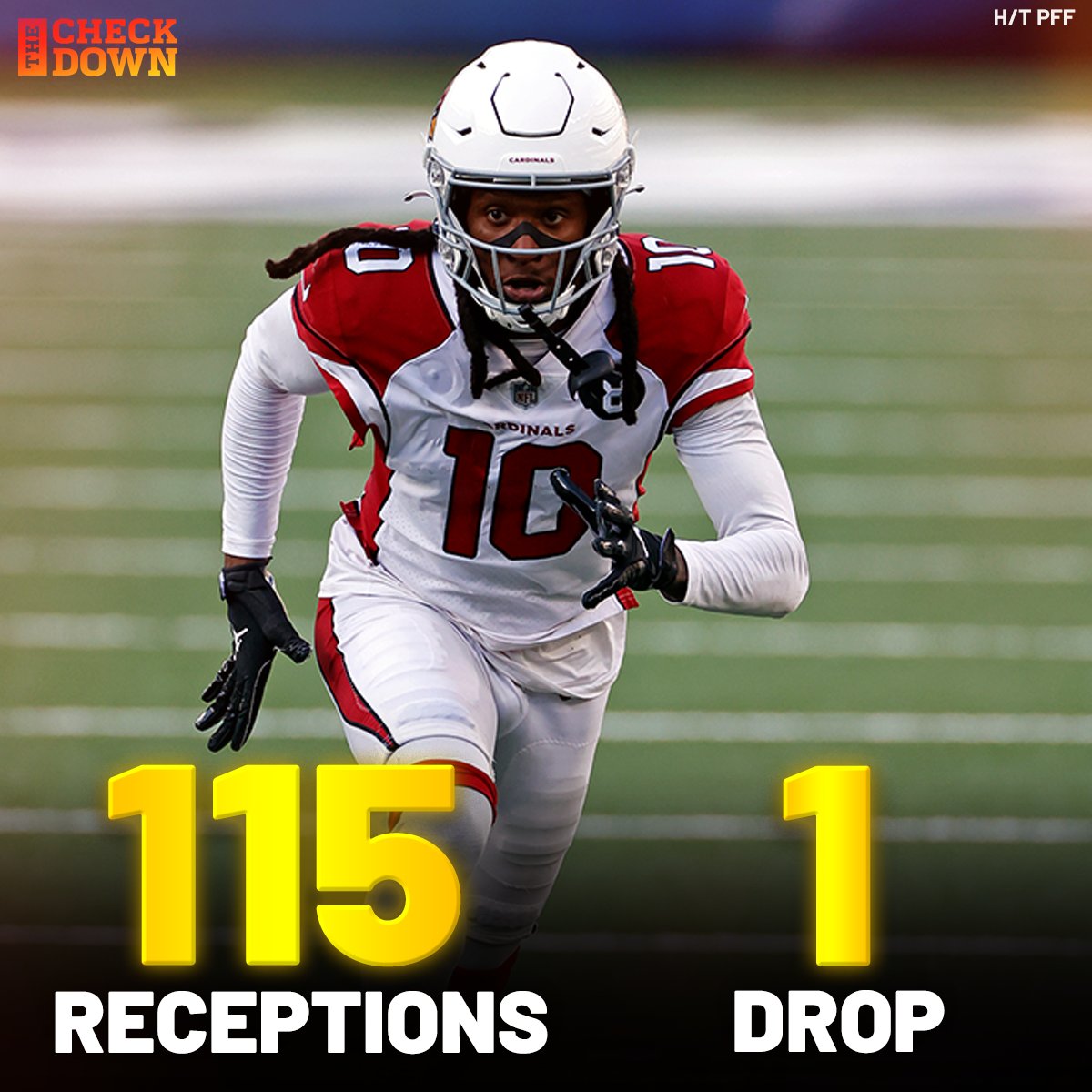 thecheckdown's tweet photo. Nuk’s stat line this season was crazy 🤯 @DeAndreHopkins @AZCardinals (h/t @PFF) https://t.co/W3ArdgzXmC