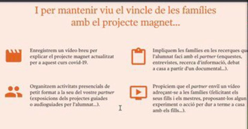 Com millorar el vincle amb les famílies❓
 2na trobada d'equips Impulsors 🚀 #Magnet 🧲
Quin lloc ocupen ara les famílies? Quin lloc volem que ocupin? Aconseguim que totes es sentin interpel.lades?
Cal estar ➕ aprop, tenim un objectiu comú 💪🙋🙋🏽‍♀️🙋🏾🙋🏻‍♂️🙋🏻‍♀️
 #participació #TotsAUna