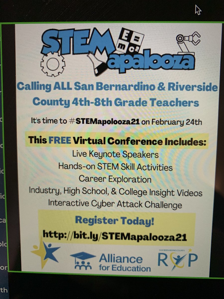 Tina_Petersen Ed.D. (@cjusdesd) on Twitter photo Great opportunity for 4th - 8th <a href="/ColtonJUSD/">Colton Joint Unified</a> grade teachers and students. STEMapalooza on Feb 24. No cost. Focus on STEM Careers! <a href="/SBC_Alliance/">SBCALLIANCE</a> <a href="/HyderEdD/">Dr. S. Hyder</a> <a href="/MooneyEdD/">Dr. E. Mooney</a> <a href="/kielaj/">Dr. Kiela Jimenez</a> Great opportunity for 4th - 8th <a href="/ColtonJUSD/">Colton Joint Unified</a> grade teachers and students. STEMapalooza on Feb 24. No cost. Focus on STEM Careers! <a href="/SBC_Alliance/">SBCALLIANCE</a> <a href="/HyderEdD/">Dr. S. Hyder</a> <a href="/MooneyEdD/">Dr. E. Mooney</a> <a href="/kielaj/">Dr. Kiela Jimenez</a>