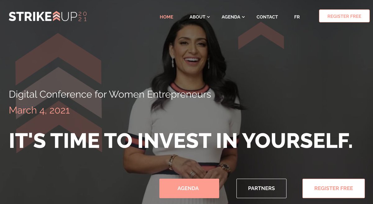 Join us virtually March 4 for the <a href="/StrikeupCanada/">StrikeUP Canada</a> #StrikeUP2021 Conference to build capacity within the entrepreneurship ecosystem and close gaps in service of women entrepreneurs.

Register now for free >> strikeup.ca

<a href="/Startup_Canada/">Startup Canada</a> <a href="/Startup_Peel/">Startup Peel</a> @businesswomenbc