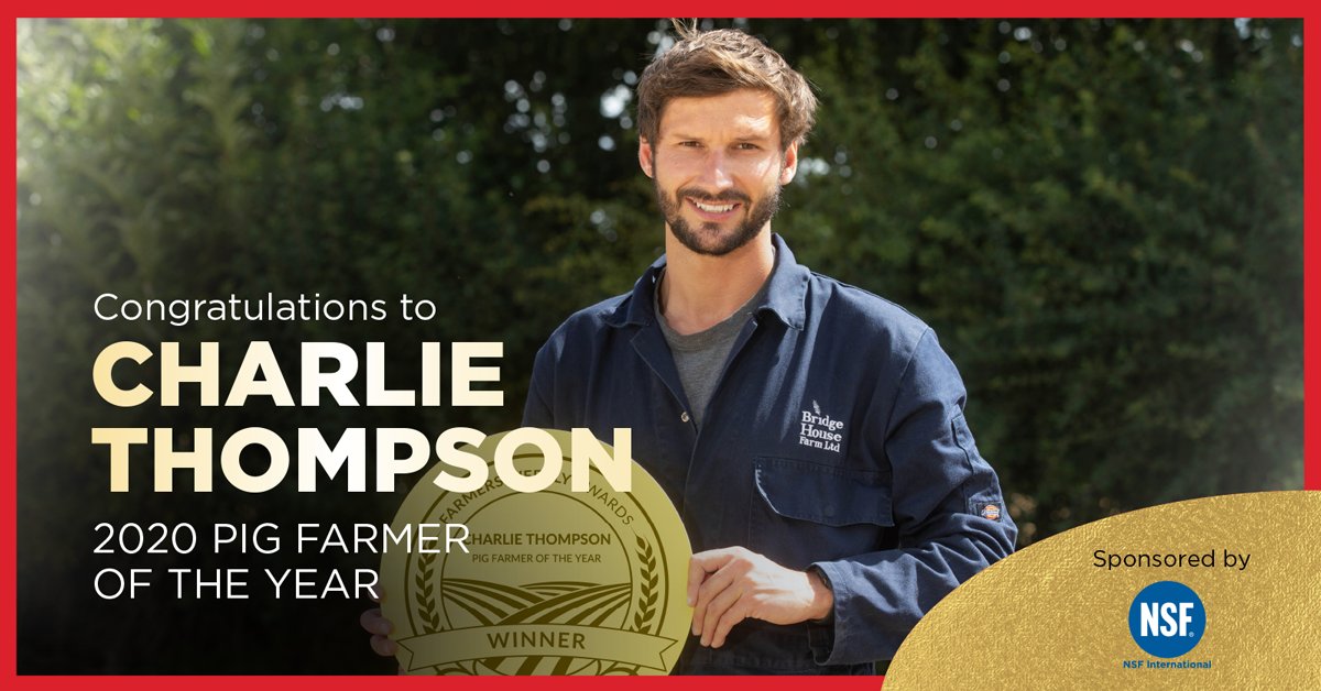 Charlie Thompson is the 2020 Pig Farmer of the Year 👏

He's innovative, brave, willing to try new things and has great enthusiasm and drive to further the genetics and his business.

Sponsored by NSF <a href="/foodsafetybites/">NSF International - Food Safety (UK)</a>

#FWAwards