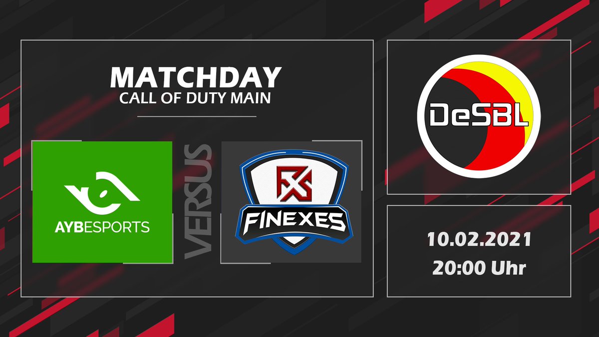aybesports's tweet image. 💥MATCHDAY💥
Heute ist das erste Spiel unseres #CODBO Main Teams in der @desbl  gegen #TeamRage 

Gegner streamen auf: 

▶️twitch.tv/howlguy_/

Let&apos;s get #aybsome 💚

#steelseriesde #pl4zmacom #nitradofamily #becool