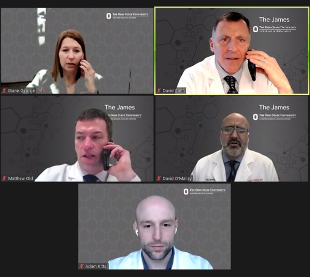 David_Cohn_MD's tweet photo. Great questions and great service to the community to address COVID-19 #vaccines on a @10TV phone bank with my @OSUCCC_James and @OSUWexMed colleagues Diane George, @omalleygynonc @AdamKittai, and Matt Old! https://t.co/m9068VILCr