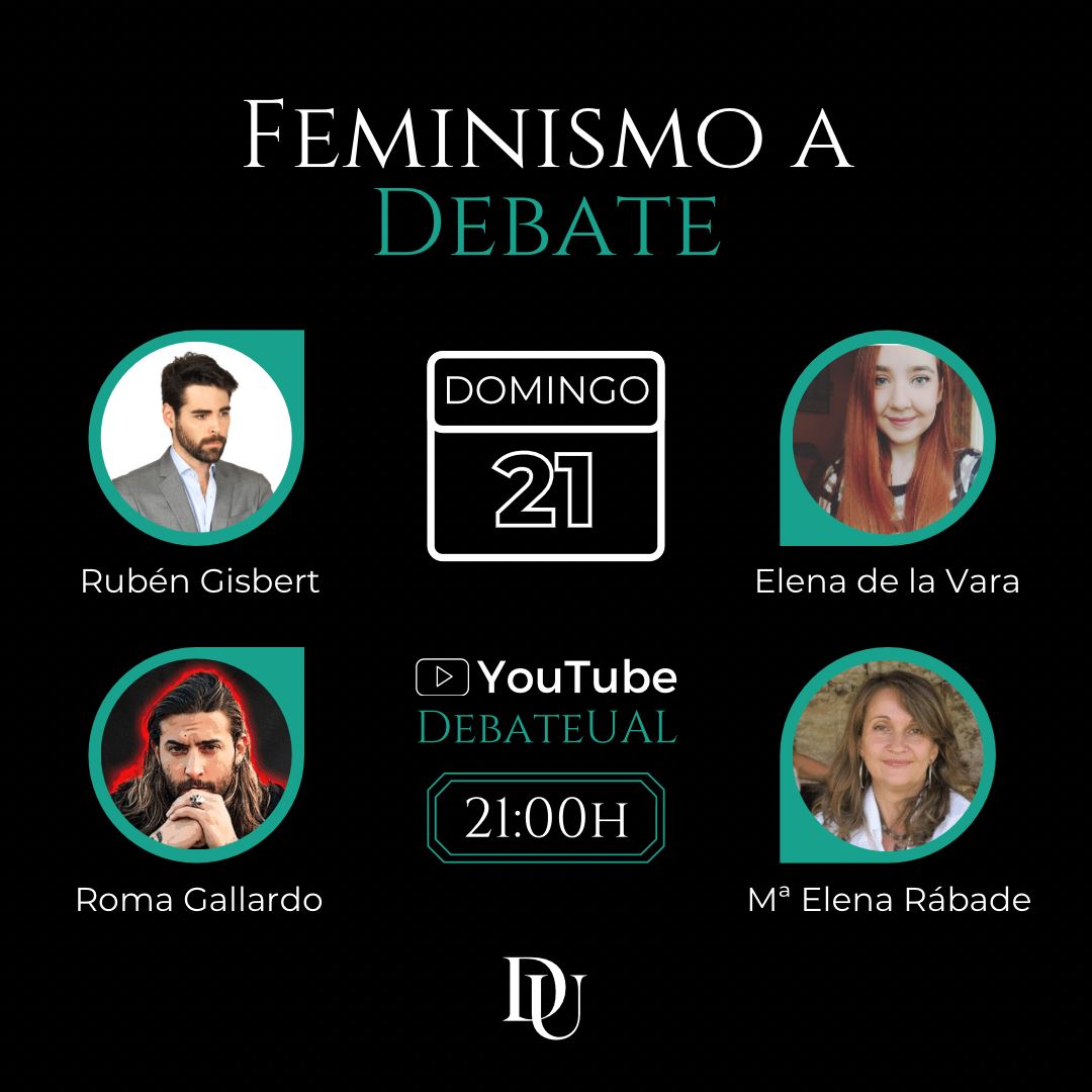⚖️ FEMINISMO A DEBATE ⚖️

📅 El próximo domingo 21 de febrero a las 21:00h nos acompañarán:

➖Rubén Gisbert (<a href="/gisbert_ruben/">Rubén Gisbert</a>): Abogado y divulgador en YouTube.
➖Roma Gallardo (<a href="/roma_gallardo/">Roma Gallardo</a>): Divulgador en YouTube

(sigue)