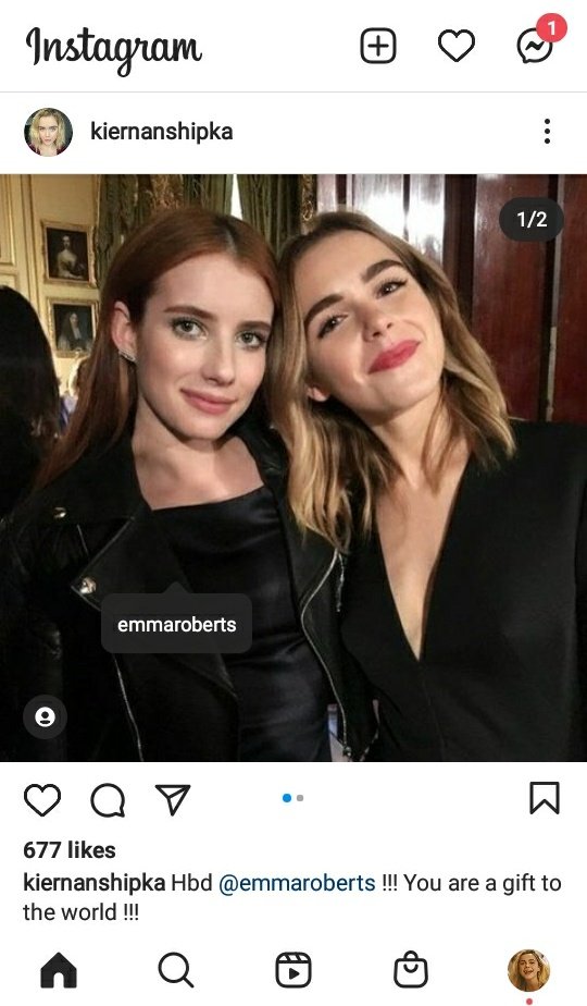 Aww kiernan saying happy birthday to emma roberts 