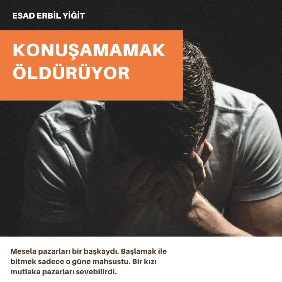 Dergi8juri's tweet photo. Esad Erbil Yiğit: " Mesela pazarları bir başkaydı. Başlamak ile bitmek sadece o güne mahsustu. Bir kızı mutlaka pazarları sevebilirdi."
Yazının tamamına biodaki linkten ulaşabilirsiniz.
#dergi8juriüyesi #konuşamamaköldürüyor #edebiyatdergisi #öykü #hikaye #dergitavsiyesi https://t.co/2hnzuFXUfR