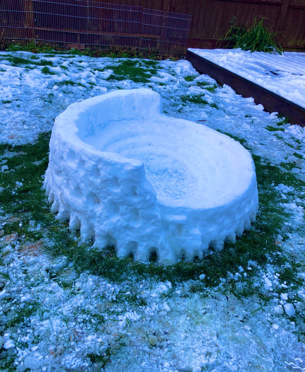 Joanna_B13's tweet photo. So I decided to make the most of the snow and build the Colosseum... https://t.co/PIjheuv04D