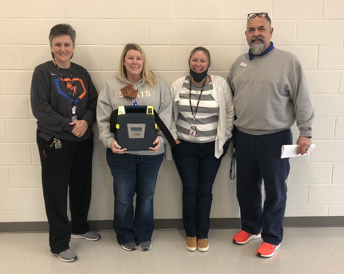 MVSportsMed's tweet photo. A HUGE thank you to the Michael Abt, Jr. Have a Heart Foundation for this amazing donation. I have peace of mind knowing we now have multiple AEDs on campus! https://t.co/S8ntMAOXsq