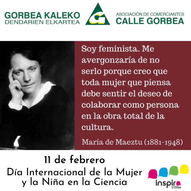 Hoy es el día internacional de la mujer y la niña en la ciencia, 𝑪𝒂𝒍𝒍𝒆 𝑮𝒐𝒓𝒃𝒆𝒂 hoy queremos destacar la figura de María de Maeztu y Whitney (Vitoria, 18/07/1881-Mar del Plata, 7/01/1948) pedagoga y humanista alavesa.

#callegorbea #InspiraSTEAM #DíadelaMujerenlaCiencia