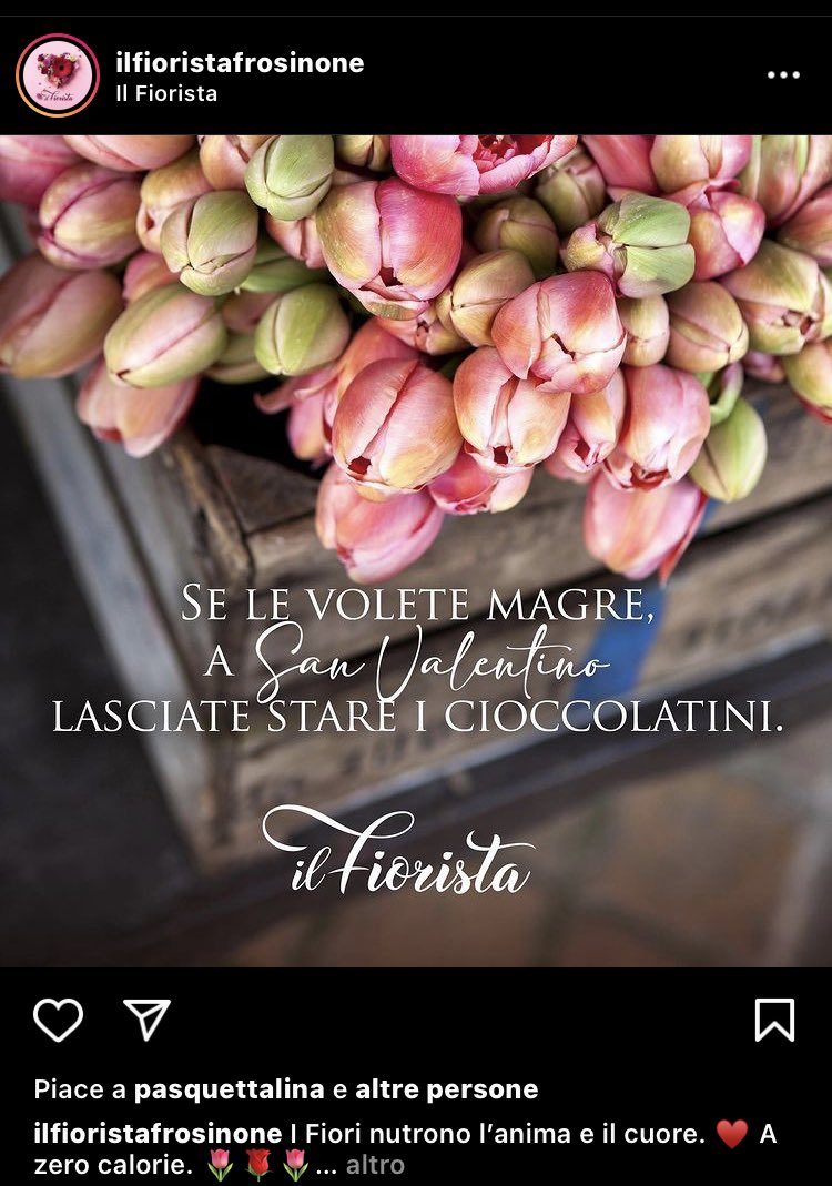 #SMM da Oscar con #bodyshaming annesso per #sanvalentino. Dove sono le scuse? #fiorista #fioristafrosinone