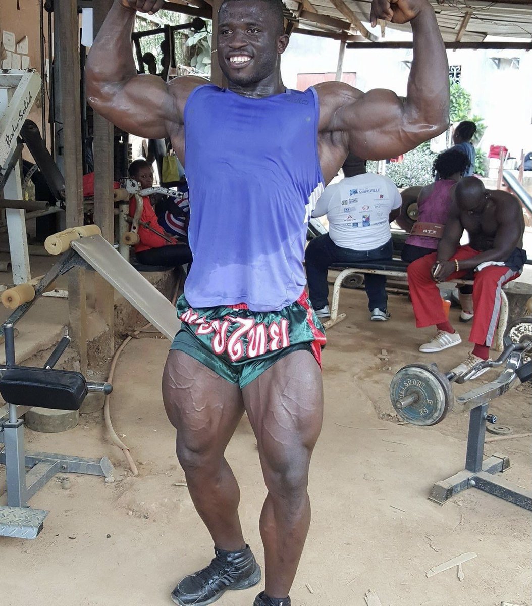 African Gym. No equipment. No supplement. Just perfect genetic. #blackmuscle #africanmuscle #blackperfection #blackgod #blackisking #blackmasculinity #bnwo