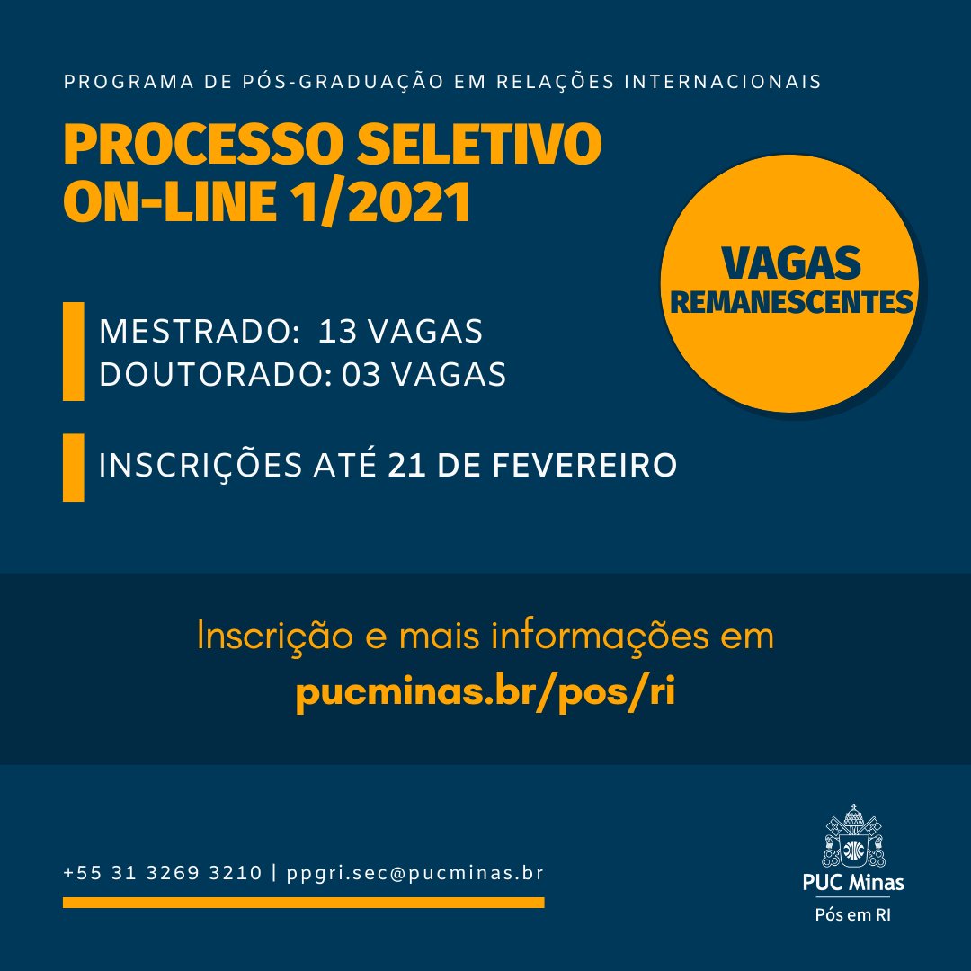 DPTO RI PUC MINAS tweet media