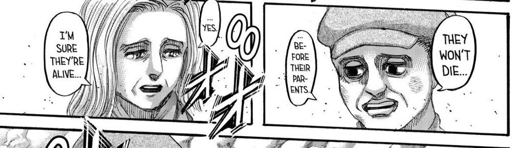 Isayama will show us that despite the alliance putting their own differences aside and defeating Eren, the cycle of hatred will never truly end. I think several people from both sides will die, and the dialogue between Karina and Annie’s dad is so blatant