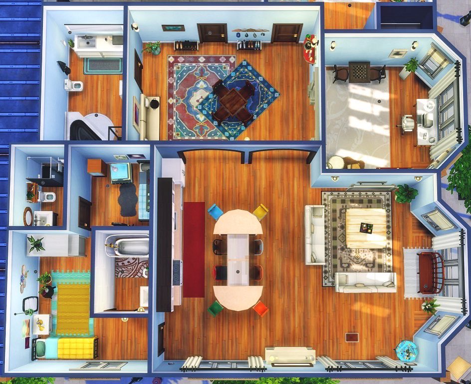 simschicc's tweet photo. 3 Roommate Apartment 🙍🙍‍♀️🙎‍♂️🛌 || Speed Renovation (No CC) ~ The Sims 4 https://t.co/srTXAbVKZF #ts4 #thesims ✨✨✨ https://t.co/oojmwJ50JD