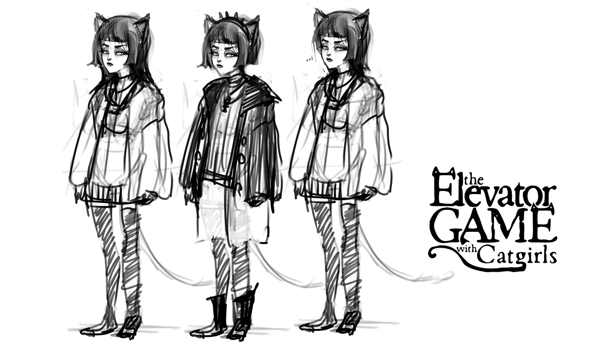 The Elevator Game with Catgirls by NoBreadStudio