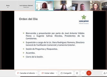 CONCAMIN's tweet photo. #Fotos 📸  Sesión de Comisiones unidas #CONCAMIN: Comisión de Aduanas y Comercio Exterior, asiste como invitada especial la Lic. Dora Rodríguez Romero, Directora General de Facilitación Comercial y de Comercio Exterior (#DGFCCE).

@dora_rdguez https://t.co/ZnRTSJigFX