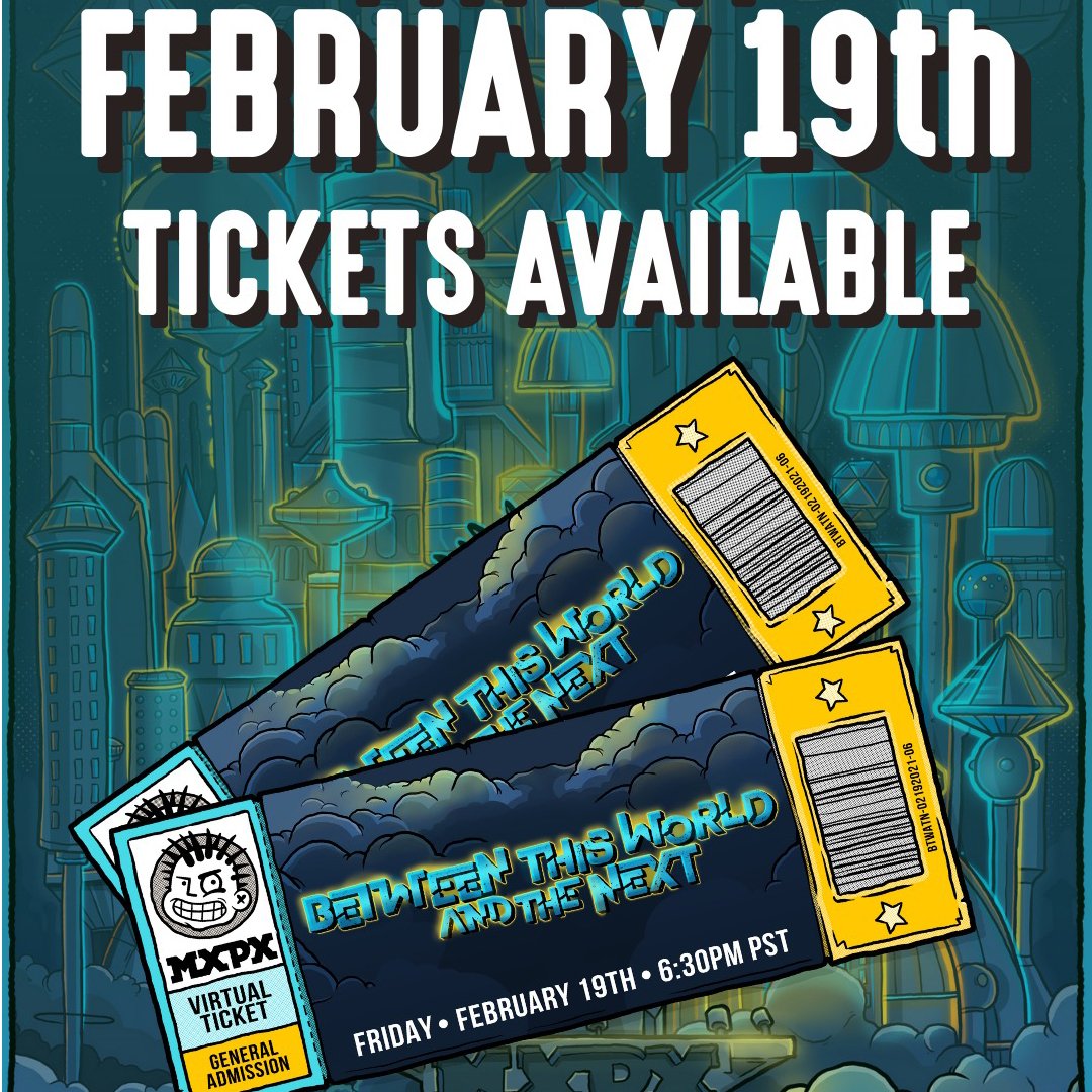 mxpx's tweet photo. LIVE on the Internet - Round 6 - Between This World and the Next.. will you be there? https://t.co/Kqha4Nlp1Z