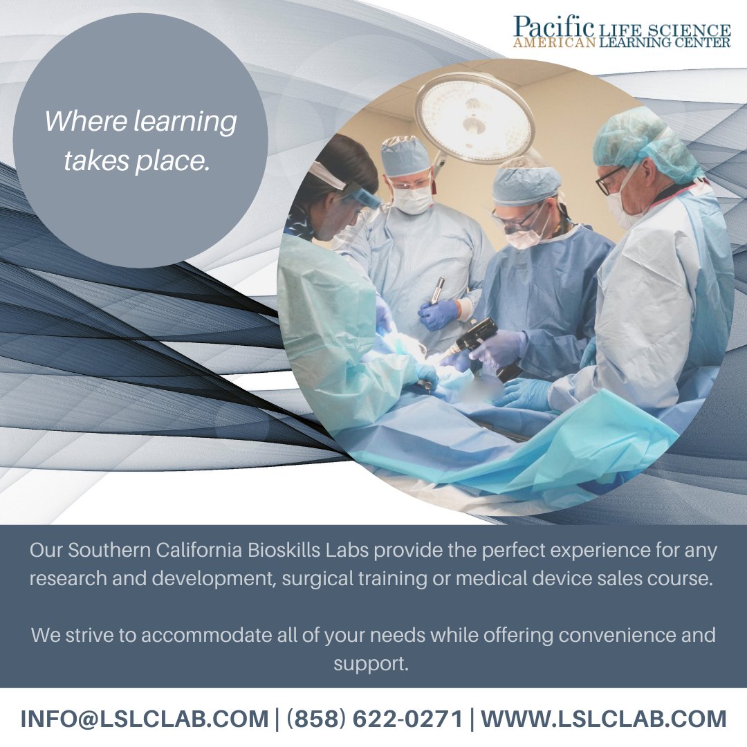 LSLC_Lab's tweet image. Fill out a request form today to get started: bit.ly/LabRentals
#labrentals #southerncalifornialabs #SoCallabs #bioskills #bioskillslabs #cadaver #cadaverlabs  #handsonlearning #medicaltraining #medicalimaging #medicaldevices #medicaldevicecommunity #medicaldevice #educate