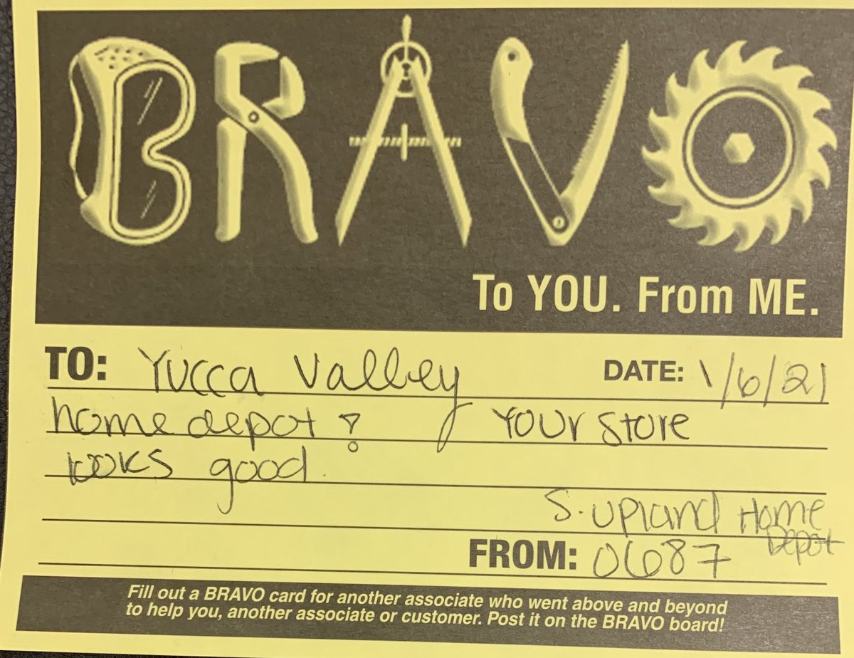 Thank you to store 0687 for the Bravo we appreciate it. 🌵🌵