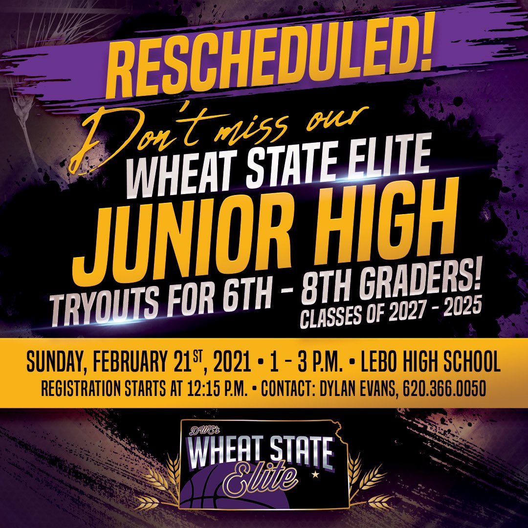 Dylan_Evans85's tweet photo. Due to the extreme weather conditions that are forecasted for this weekend we felt it was best to reschedule our tryout to February 21! Come join the family...just one week later! See you soon! #WSEFamily https://t.co/NshoaE5s3l