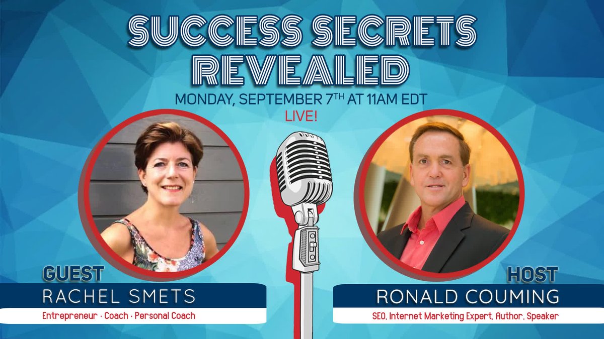 Amazing Replay of Success Secrets Revealed, Rachel Smets, interviewed by Ronald Couming, SEO and Internet marketing Specialist

rcsonlinesolutions.com/all-video-blog…
