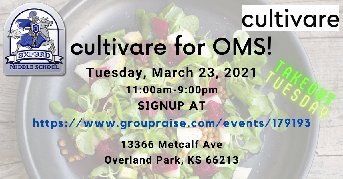 Join us in March for cultivare day at OMS!