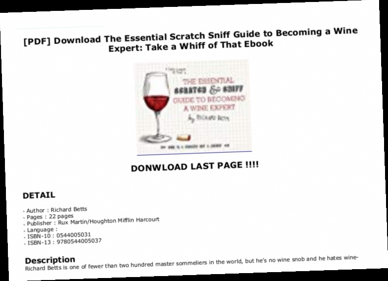 ""sniff guide to a wine expert"" pdf download / Twitter