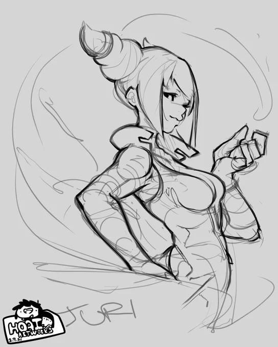 #fanart of Juri Han from #streetfighterv #sfv ? Also, #sketchvsfinal ? 