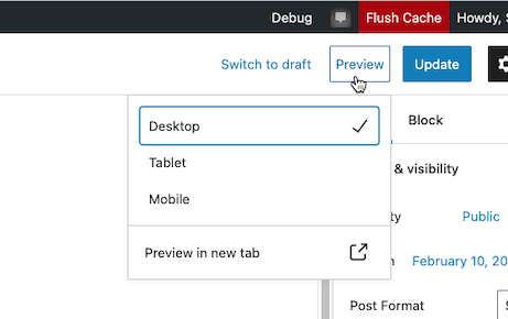 berkun's tweet image. 1. Here&apos;s a #microinteraction lesson from #WordPress.  

Should the options show first, or the actual command? Go with the command.

Why? 1) Fitts&apos; law -  Moving the mouse further is slower and harder to target. 2) (maybe) command is more frequent than the option.