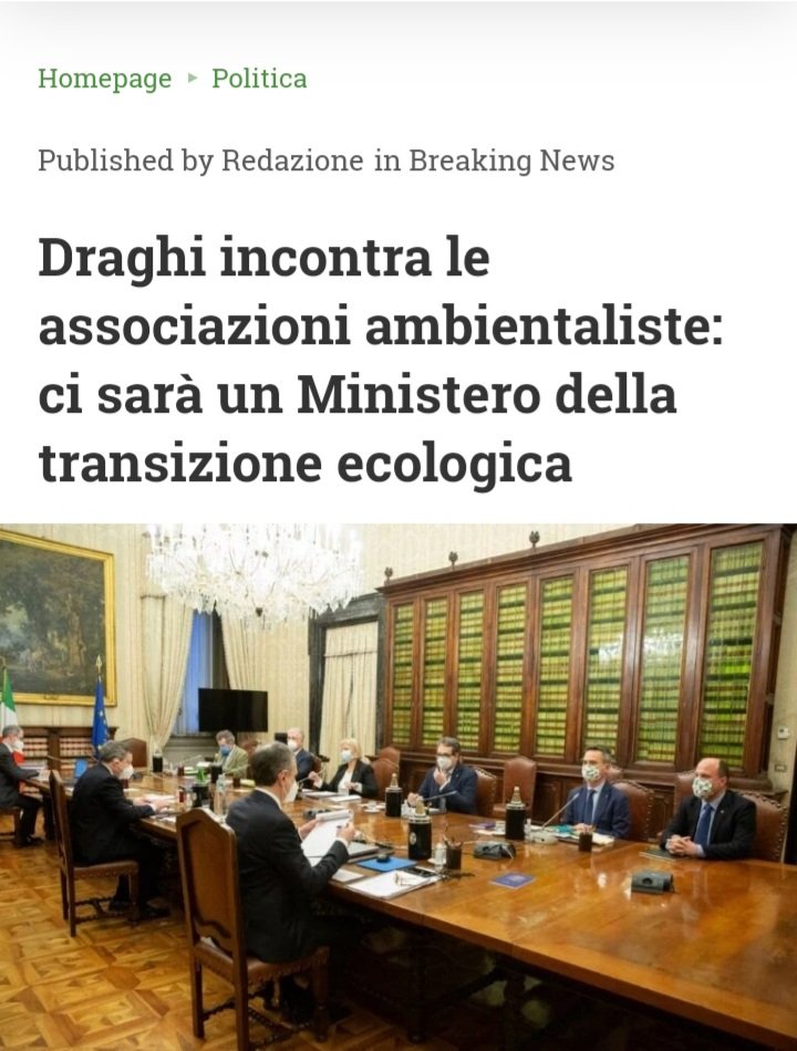 Emma_De_Maria's tweet photo. Per la prima volta associazioni ambientaliste al tavolo delle consultazioni.
Nel prossimo governo un ministero della transizione ecologica: verso un futuro senza carbon fossile, plastica e allevamenti intensivi per proteggere il pianeta.
#draghiPremier https://t.co/zpbwjD3RxB