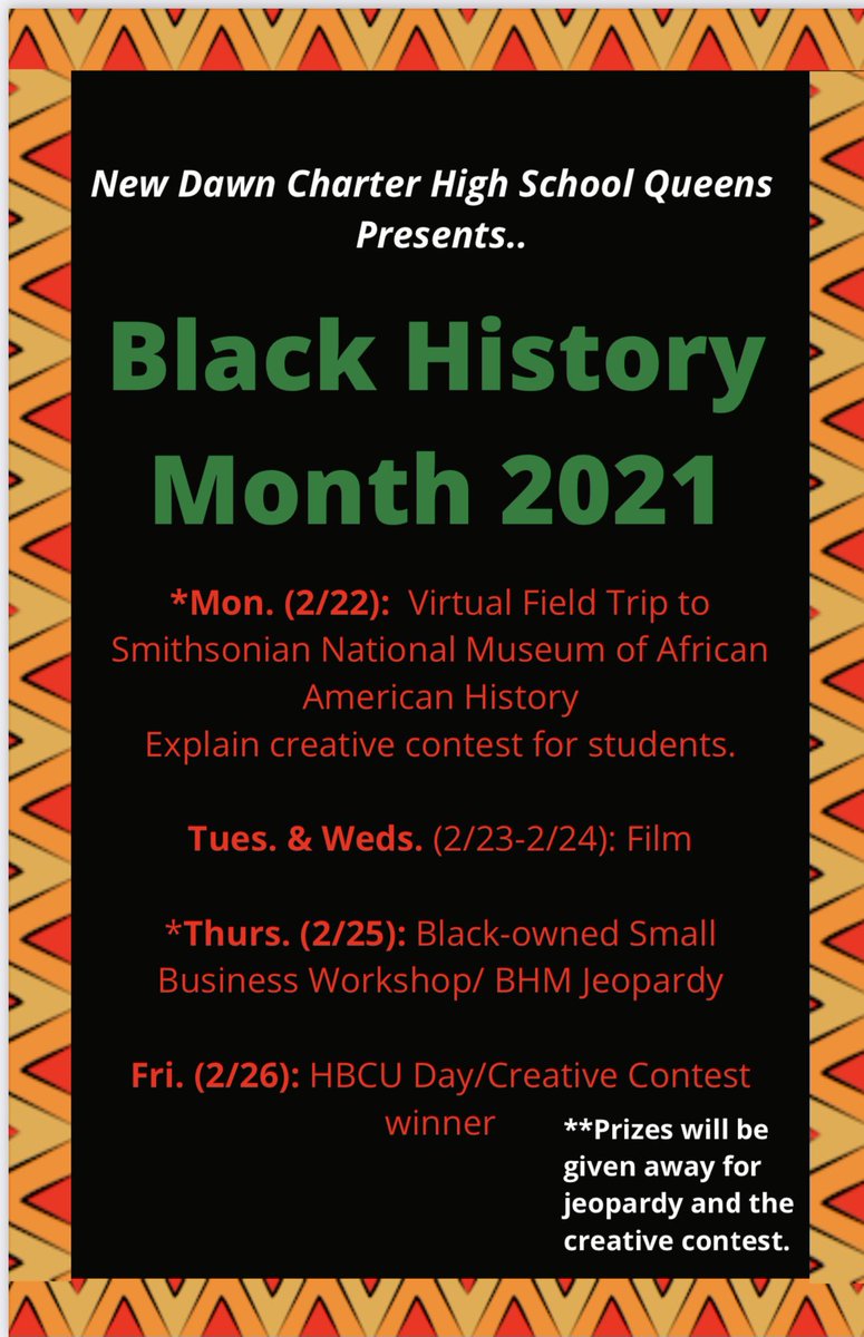 ldignewdawn's tweet photo. Black History Month at NDCHSII! https://t.co/rLHw1p5tEi