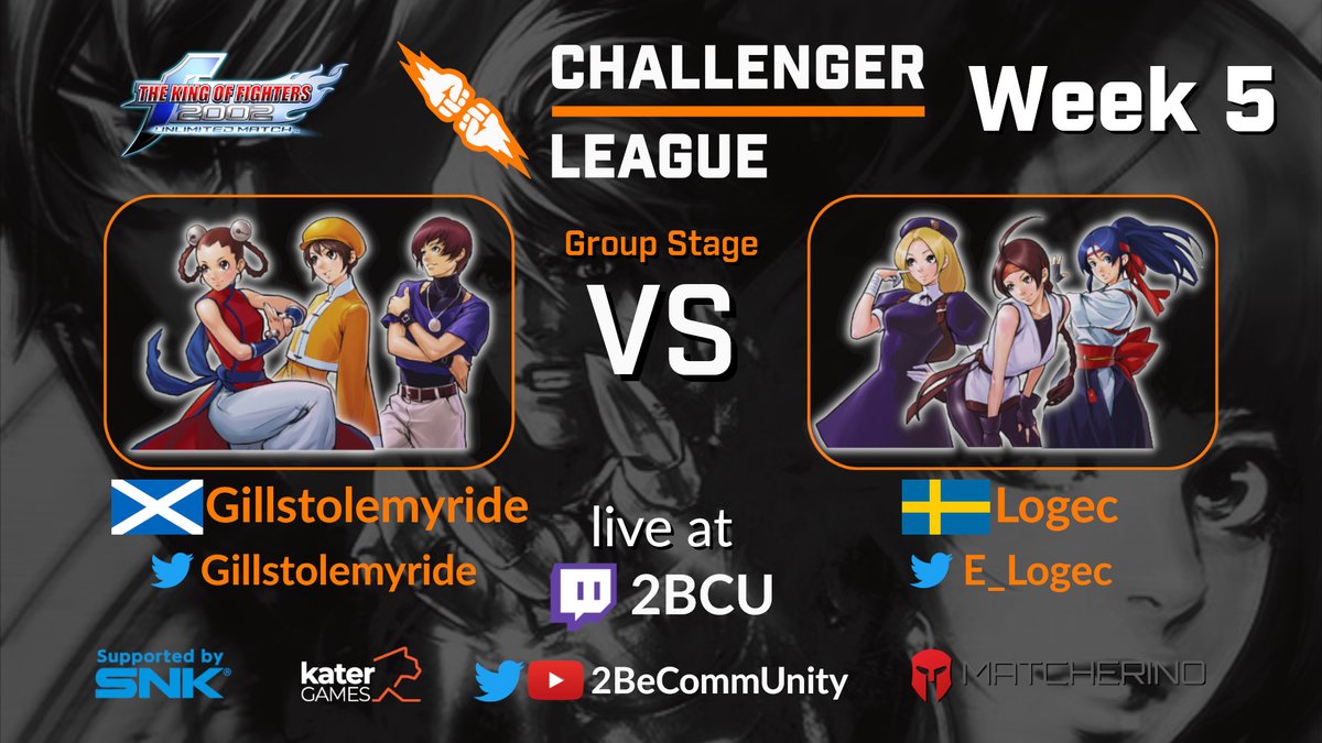 2BCU Challenger League Season 2 KoF02UM Gillstolemyride vs Logec