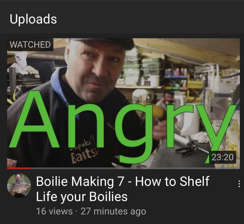 Our latest YouTube Video #carp #boiliemaking